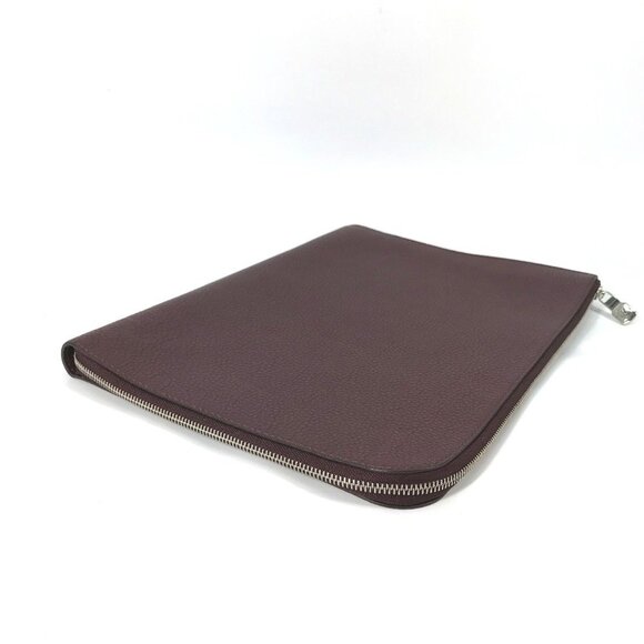 LOUIS VUITTON Brown Leather Pochette Clutch Bag - Picture 6 of 15